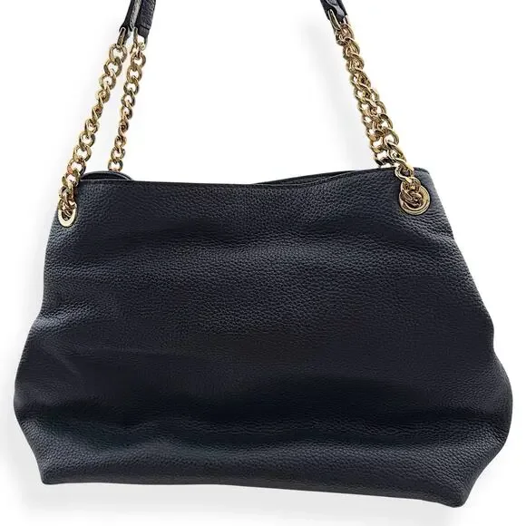 Michael Kors Jet Set Studded Leather Black Handbag | BRAND NEW - Picture 2 of 6